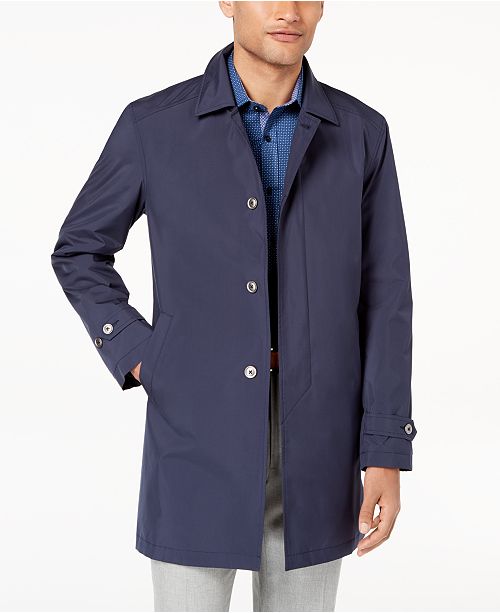 ConStruct Con.Struct Men's Navy Packable Trench Coat, Created for Macy's & Reviews - Coats ...