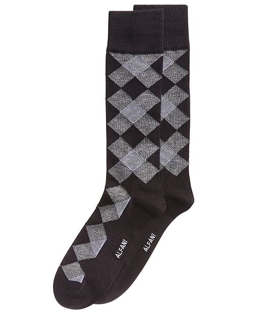 Alfani Men's Diamond Dress Socks, Created for Macy's & Reviews ...