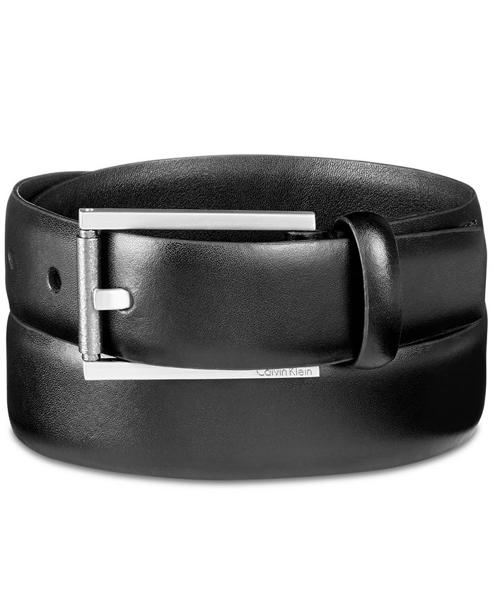 Calvin Klein Men's Roller-Buckle Leather Belt - Macy's