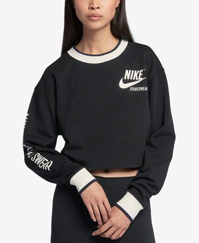 Nike Sportswear Reversible Fleece Cropped Sweatshirt - Tops - Women ...