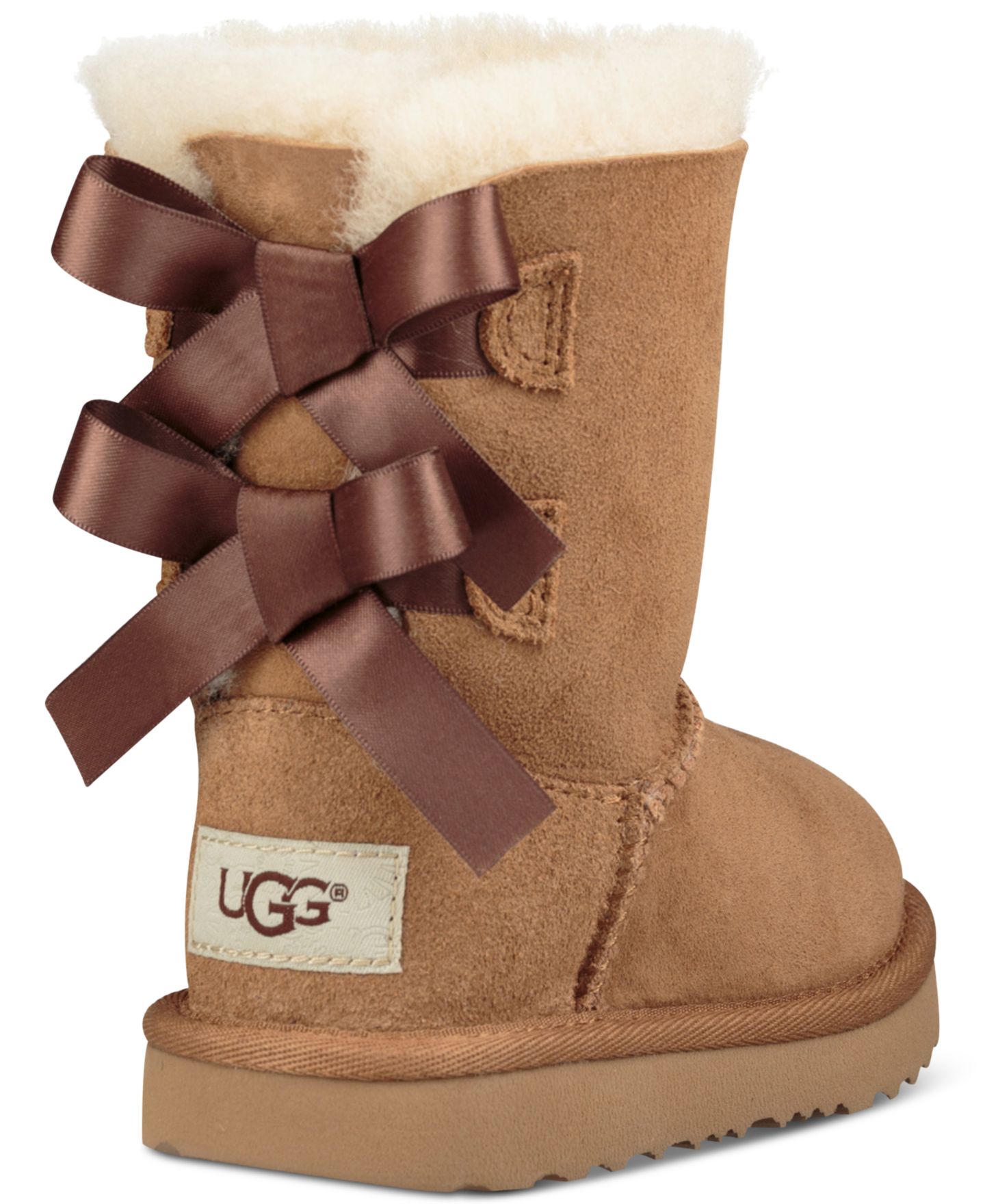 Ботинки UGG® Bailey Bow II Boots для девочек, цвет: Каштановый — фото 3