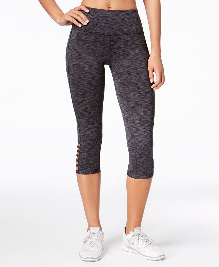 Ideology Space-Dyed Cropped Cutout Leggings, Created for Macy's ...