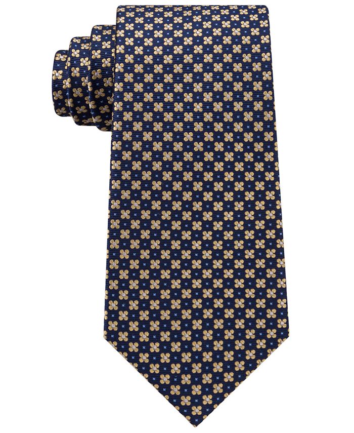 Club Room Men's Florette Medallion Silk Tie, Created for Macy's - Macy's