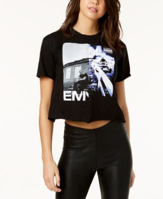 Bravado - Juniors' Eminem Cropped Graphic T-Shirt
