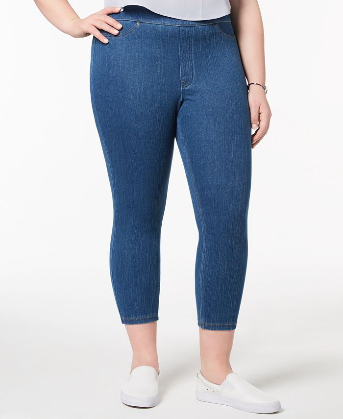 Hue Women's Plus Size Original Denim Capri Leggings - Macy's