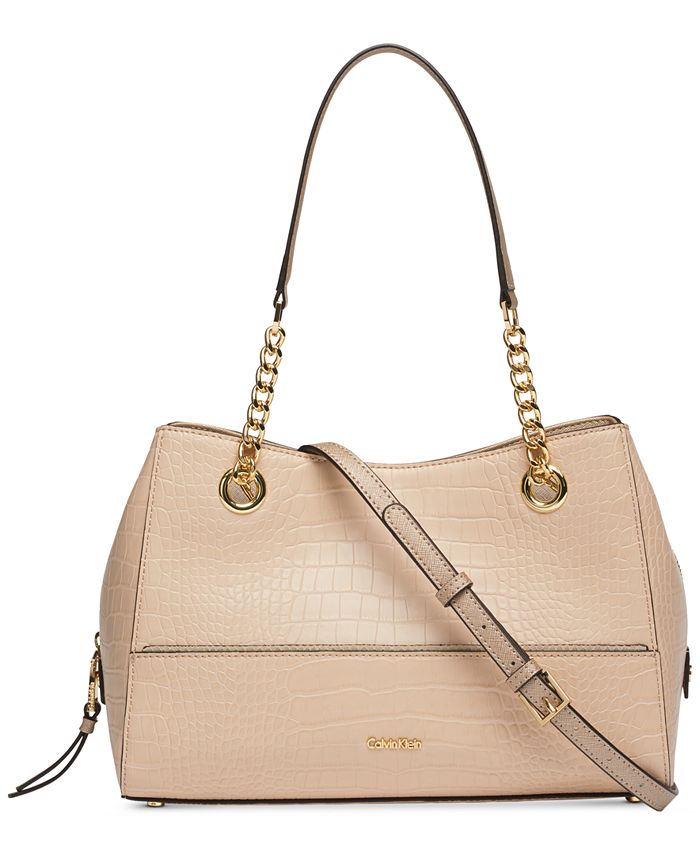 Calvin Klein Marie Leather Satchel & Reviews - Handbags & Accessories -  Macy's