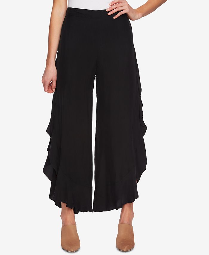 Wide leg deals ruffle pants