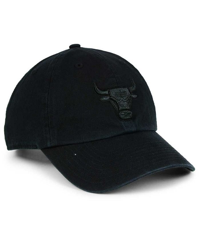 '47 Brand Chicago Bulls Black on Black CLEAN UP Cap - Macy's