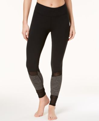 Gaiam - Heather Mix Mesh-Inset Leggings