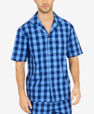 Nautica - Men's Buffalo Plaid Short-Sleeve Cotton Pajama Shirt