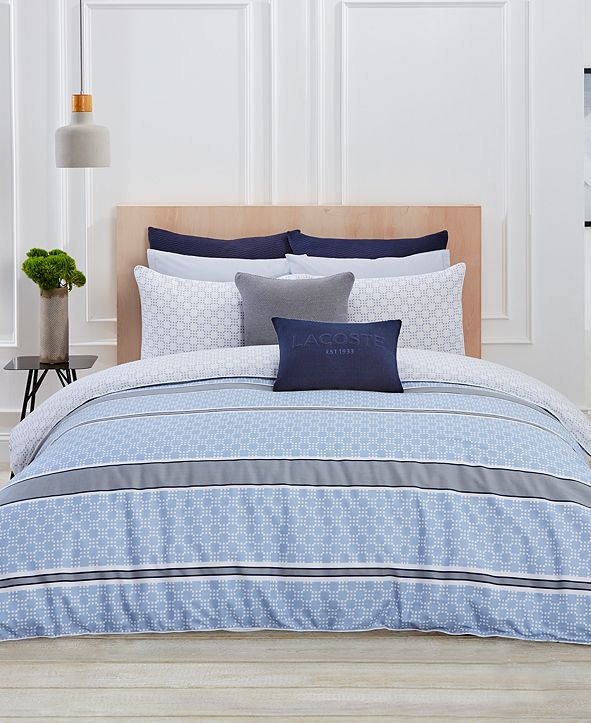 Lacoste Home Vence Blue 2Pc. Twin/Twin XL Duvet Cover Set & Reviews Duvet Covers Bed & Bath
