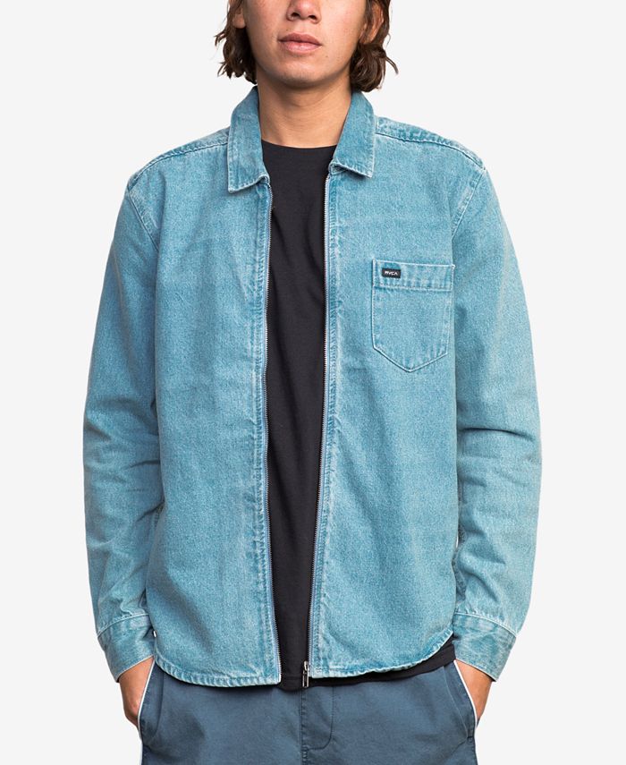 Rvca top hexed denim