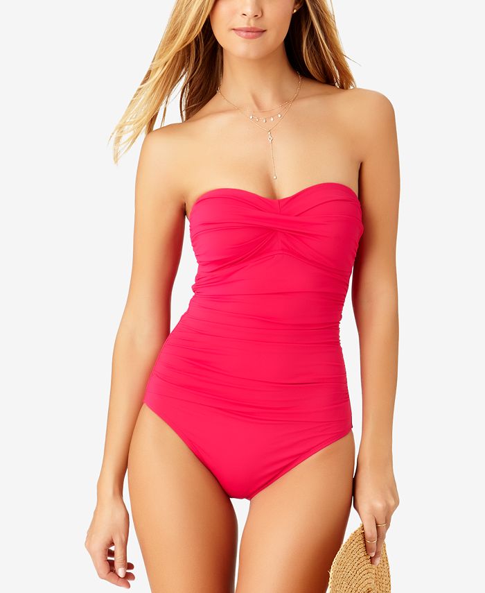 Anne Cole - Twisted-Front Bandeau One-Piece Swimsuit