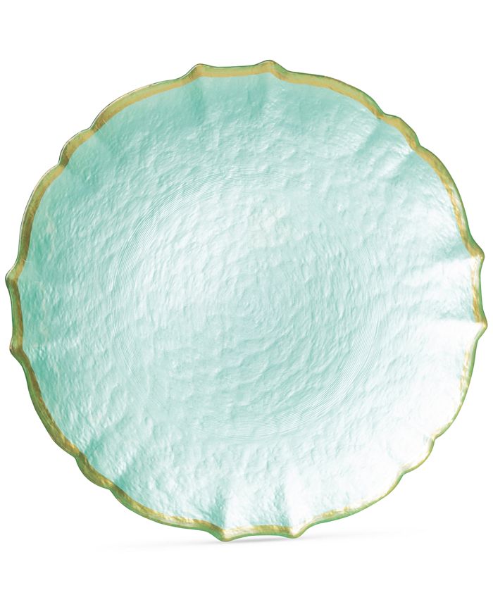 VIETRI - Pastel Glass Collection Aqua Service Plate/Charger