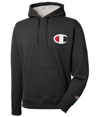 champion mens fleece logo hoodie