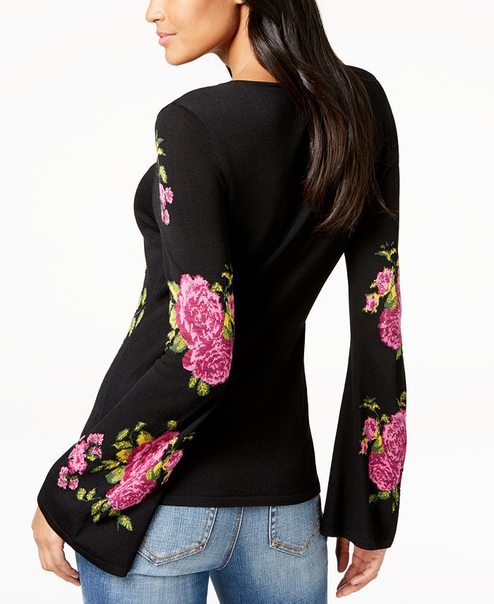 floral jacquard sweater