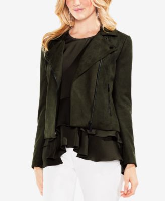 Vince Camuto - Faux-Suede Moto Jacket