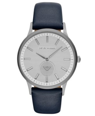 armani watch blue leather strap