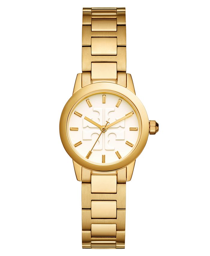 Tory Burch Clock Watch, Gold-Tone Stainless Steel