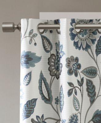 Camille Floral-Print Room Darkening Window Panels