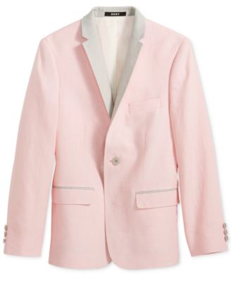 DKNY - Pink & Gray Linen Sport Coat, Big Boys