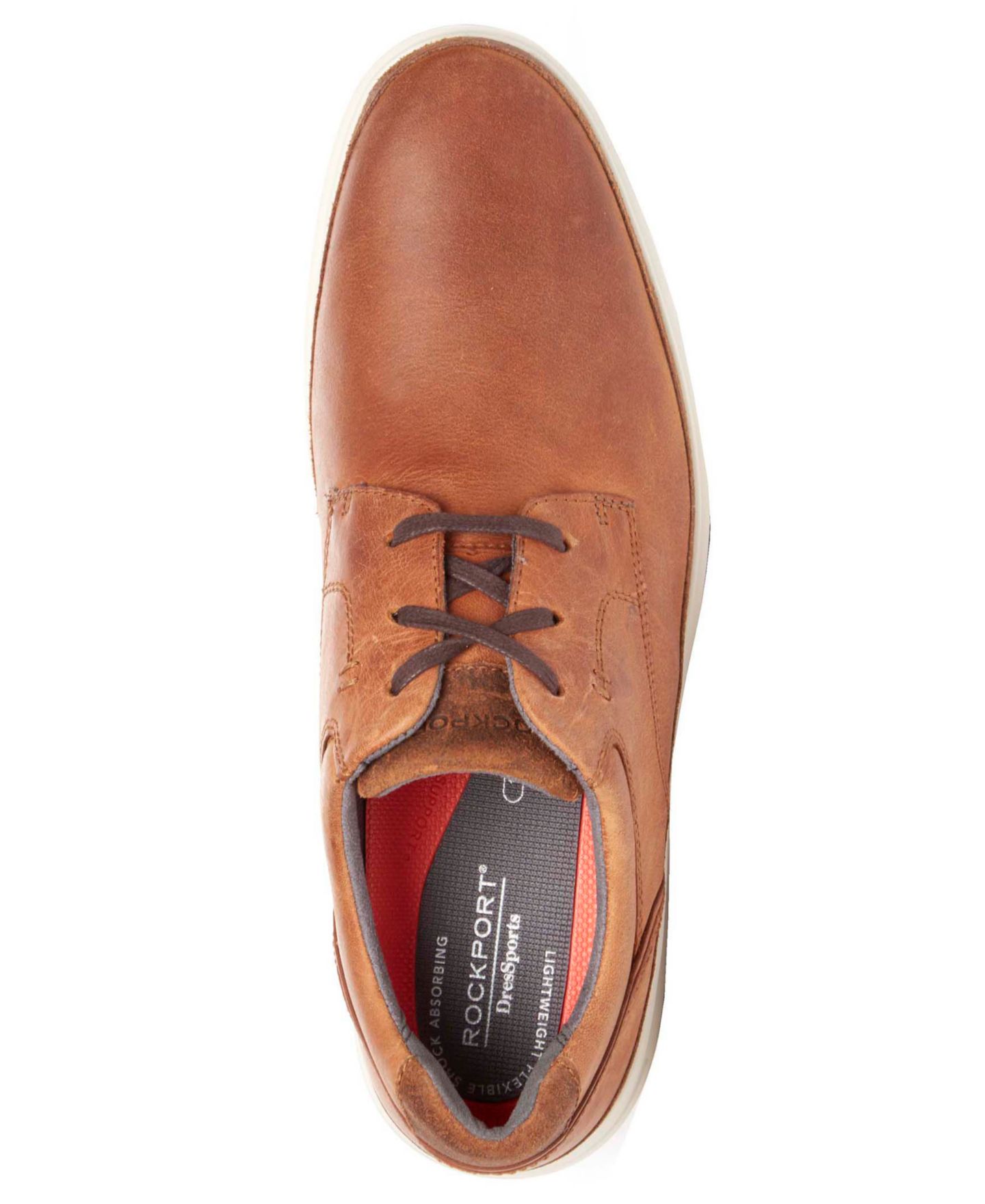 Мужские туфли Rockport Dressports 2 Go Pt Oxford, цвет: Карамельный — фото 8
