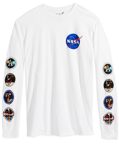 Bioworld Men's Long Sleeve Graphic NASA T-Shirt & Reviews - T-Shirts ...