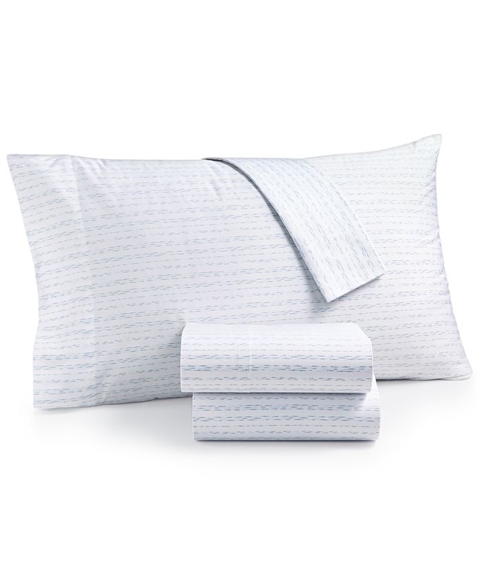 Martha Stewart Collection CLOSEOUT! Organic 4Pc. Printed Queen Sheet