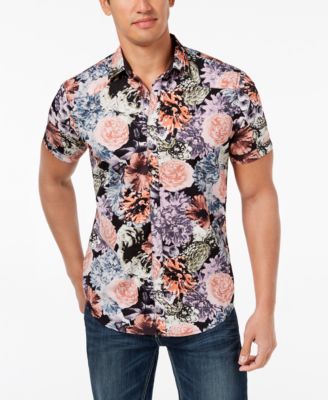 Snap-Front Floral Shirt, Created 