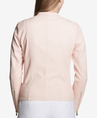 Calvin Klein Faux-Leather Moto Jacket