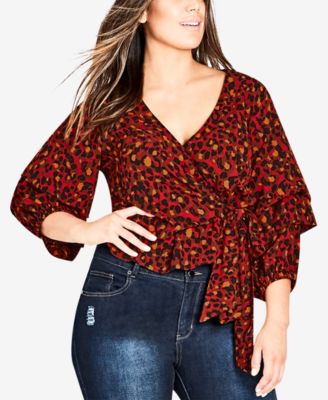 CITY CHIC - Trendy Plus Size Wrap Top