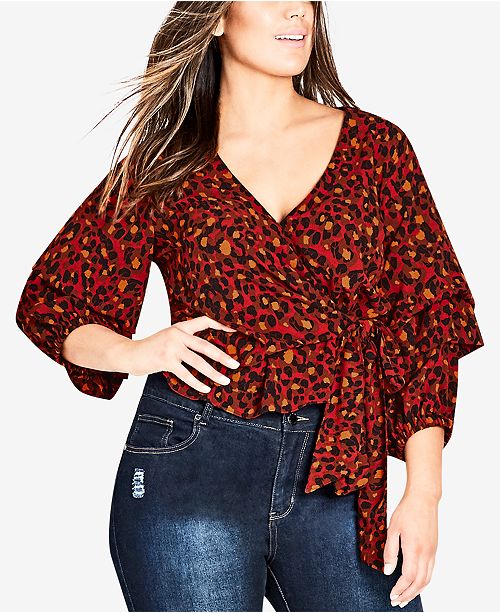 City Chic Trendy Plus Size Wrap Top Reviews Tops Plus Sizes