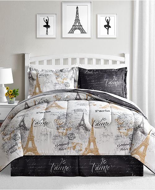 Paris Gold 8 Pc Reversible Comforter Sets