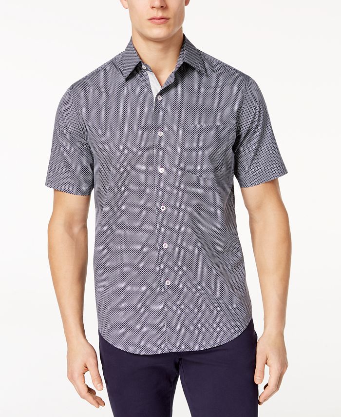 Tasso Elba Men's Short-Sleeve Printed Shirt, Created for Macy's - Macy's