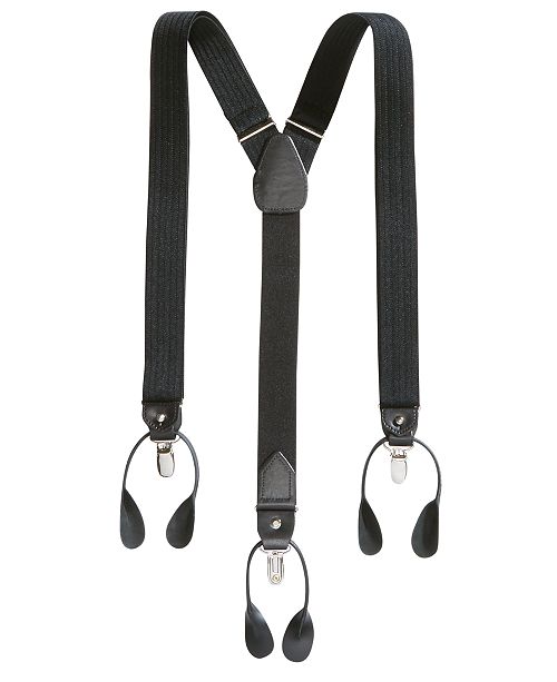 Club Room Men's Herringbone Convertible Suspenders, Created for Macy's