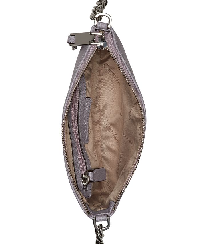 Calvin Klein Hayden Saffiano Leather Chain Crossbody Macy's