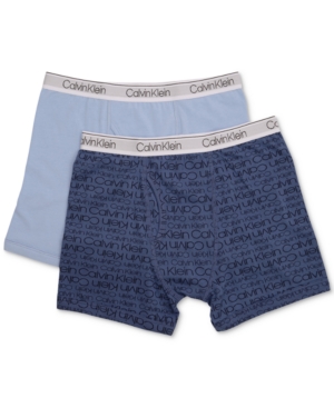 image of Calvin Klein 2-Pk. Cotton Boxer Briefs, Little & Big Boys