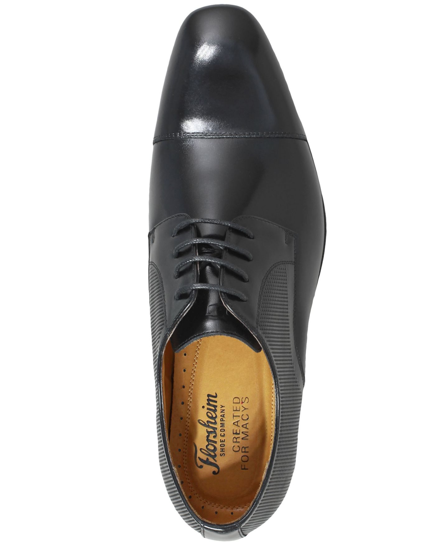 Мужские лоферы Florsheim Men's Calipa Cap-Toe Oxfords, цвет: Чёрный — фото 3