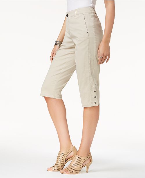 Style & Co Snap-Button Capri Pants, Created for Macy&#39;s & Reviews - Pants & Capris - Women - Macy&#39;s