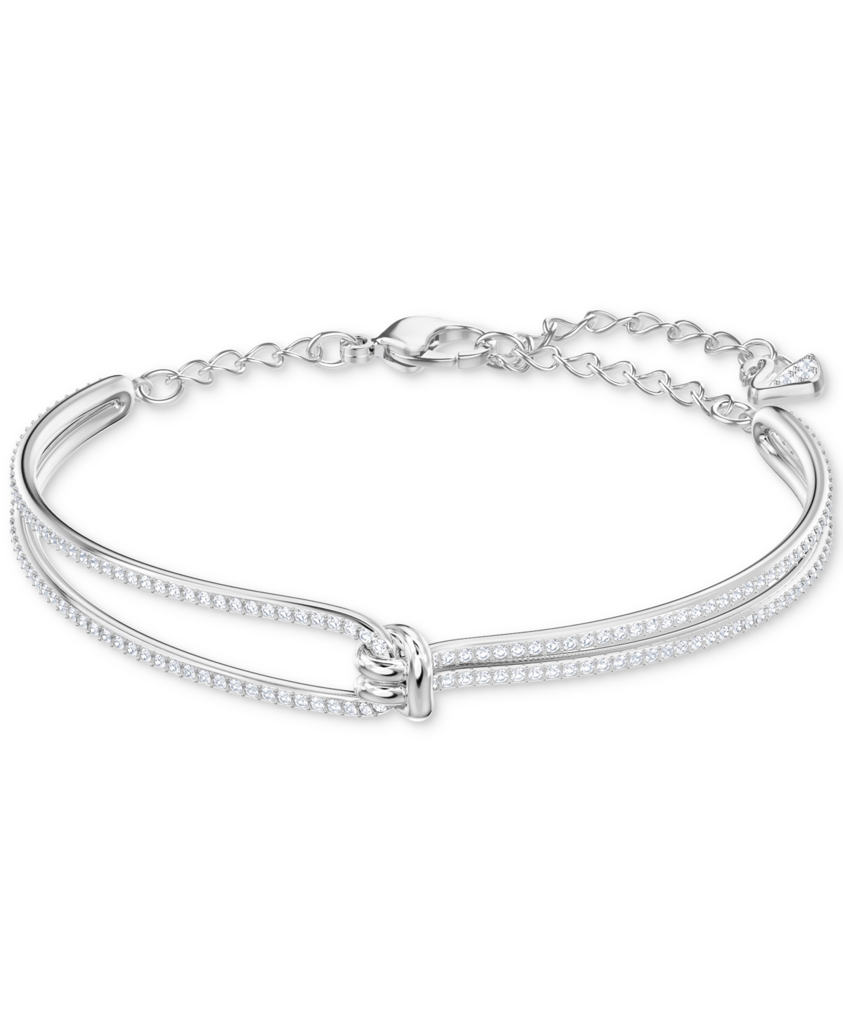 UPC 768549666568 product image for Swarovski Rose Gold-Tone Crystal Knot Bangle Bracelet | upcitemdb.com