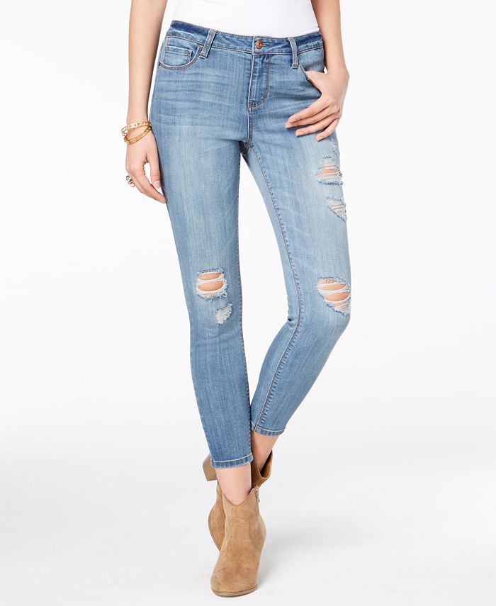 American Rag Juniors' Ripped Skinny Ankle Jeans, Created for Macy's ...