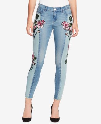 Jeans Skinny Cheville William Rast Brodé Floral Taille 30x26 - Neuf Avec étiquettes