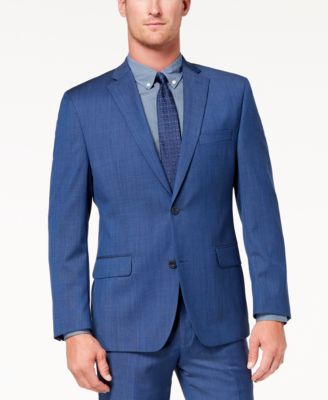 michael kors blue mens suit