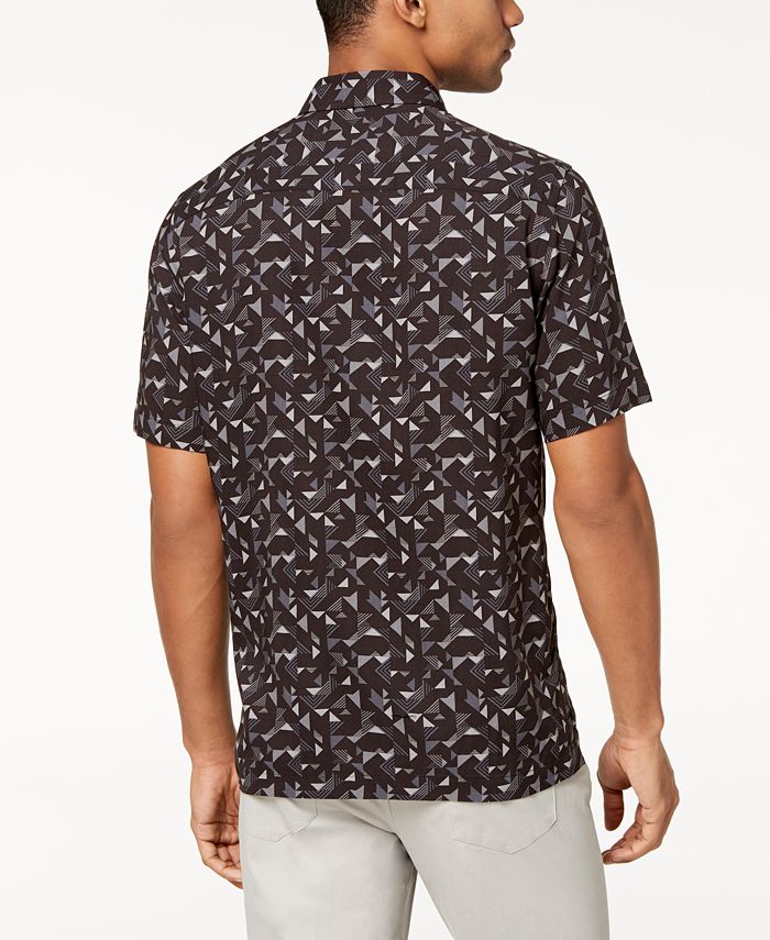 mens geo print shirt