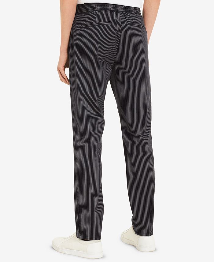Calvin Klein Men's Pinstripe Drawstring Pants - Macy's