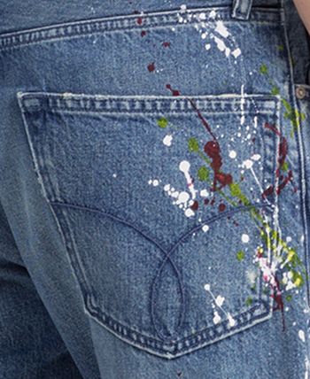 Calvin klein painted jeans deals