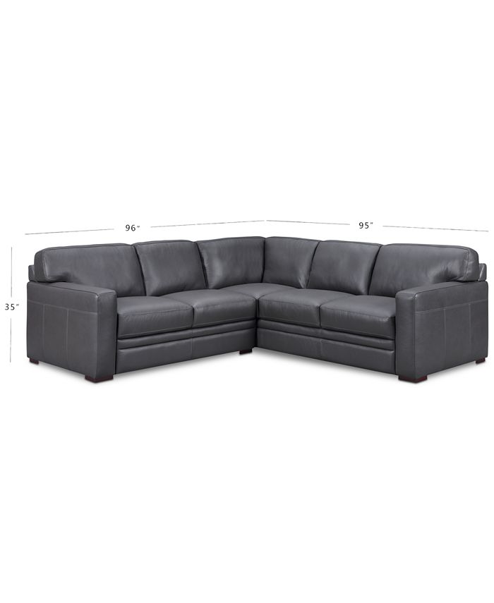 Furniture Avenell 2Pc. Leather "L"Shaped Sectional Sofa, Created for