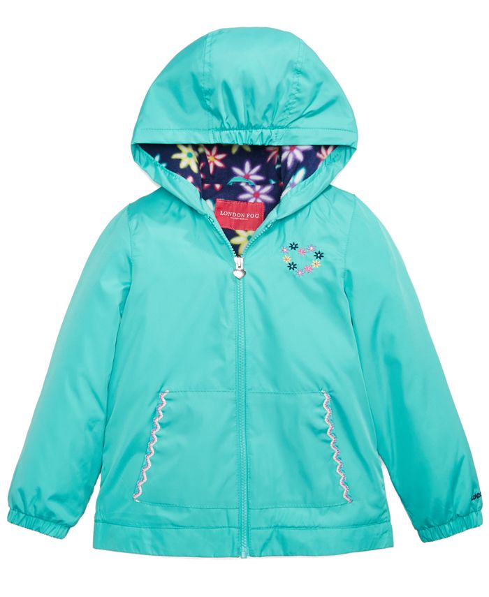 London Fog FloralLined Jacket, Little Girls Macy's