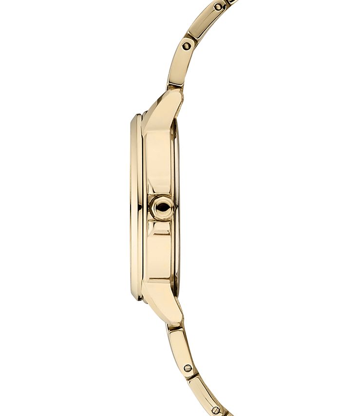 Seiko Women's Solar Essentials Gold-Tone Stainless Steel Bracelet Watch ...