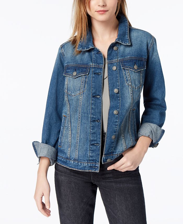 Silver Jeans Co. Juniors' Sinclair Denim Jacket, Created for Macy's ...